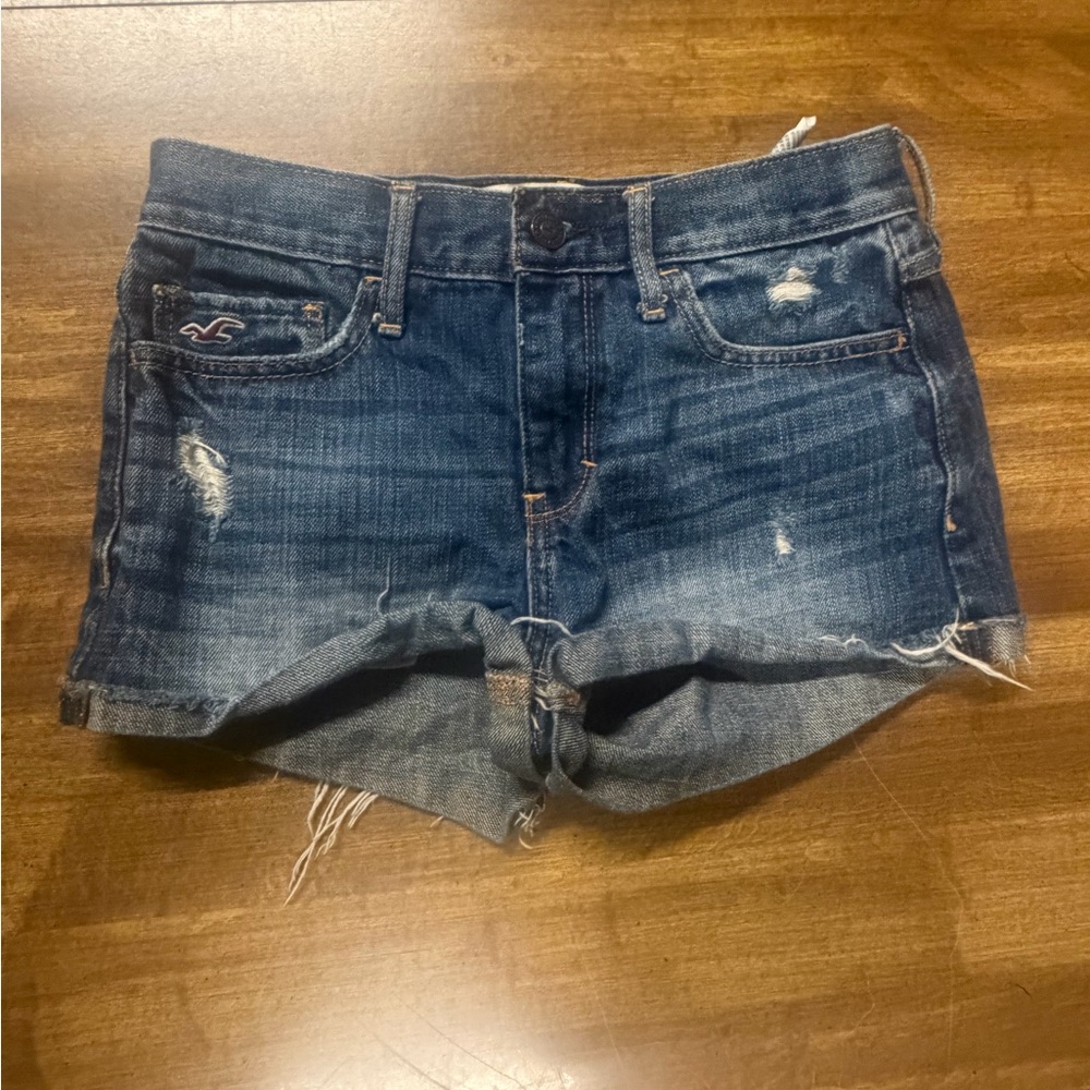 Hollister Women's Distressed Blue Jean Shorts